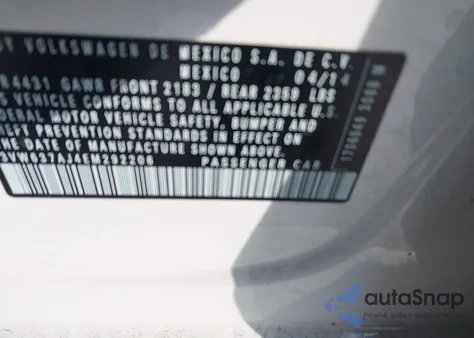 2014 Volkswagen Jetta Hybrid Sel Premium z USA, uszkodzony, nr VIN 3VW637AJ4EM292206